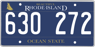 RI license plate 630272