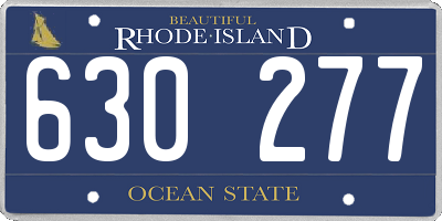 RI license plate 630277