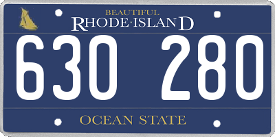 RI license plate 630280