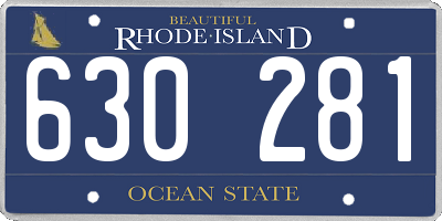 RI license plate 630281