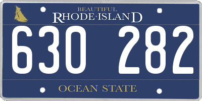 RI license plate 630282