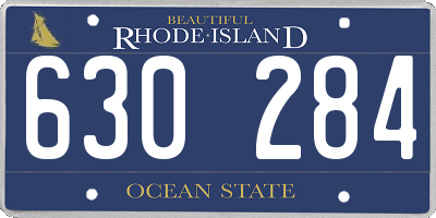 RI license plate 630284