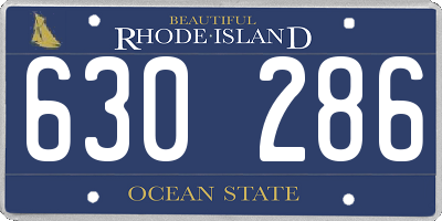 RI license plate 630286