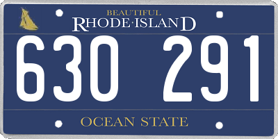 RI license plate 630291