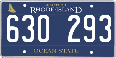 RI license plate 630293