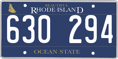 RI license plate 630294