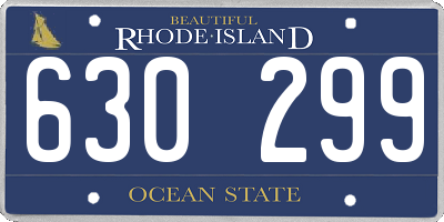 RI license plate 630299