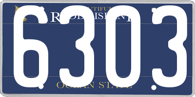 RI license plate 6303