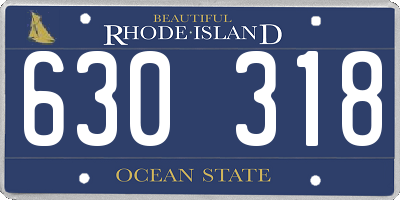 RI license plate 630318