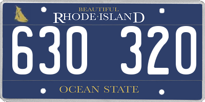 RI license plate 630320
