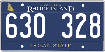 RI license plate 630328