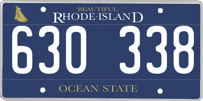 RI license plate 630338