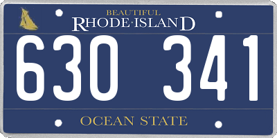 RI license plate 630341