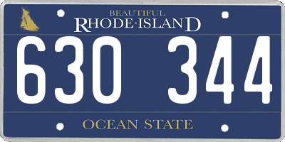 RI license plate 630344