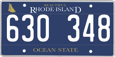 RI license plate 630348