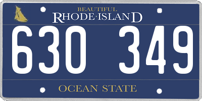 RI license plate 630349