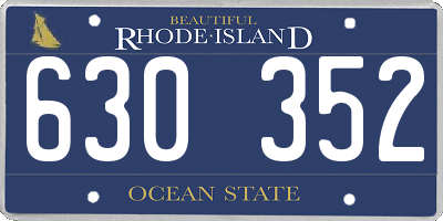 RI license plate 630352