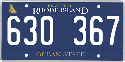 RI license plate 630367
