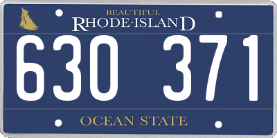 RI license plate 630371