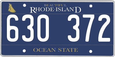 RI license plate 630372