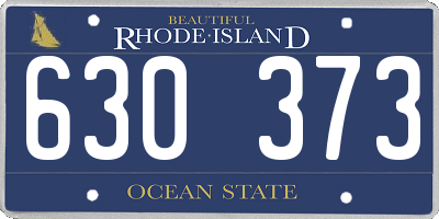 RI license plate 630373