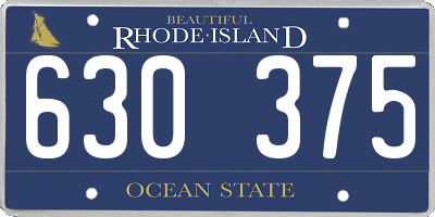 RI license plate 630375