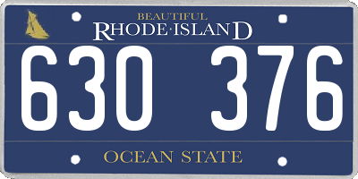 RI license plate 630376