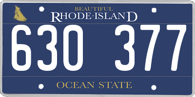 RI license plate 630377