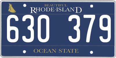 RI license plate 630379