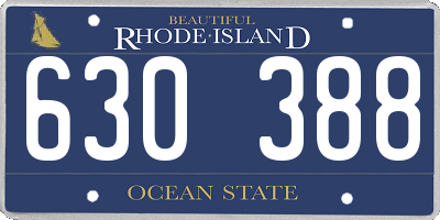 RI license plate 630388