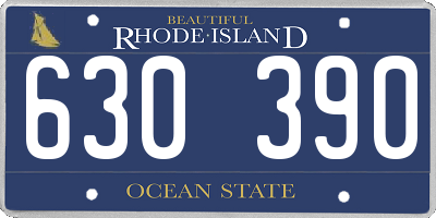 RI license plate 630390