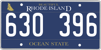 RI license plate 630396
