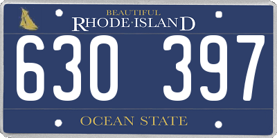 RI license plate 630397