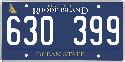 RI license plate 630399