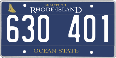 RI license plate 630401