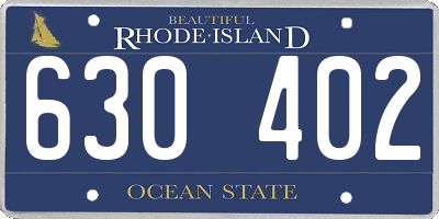 RI license plate 630402