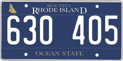 RI license plate 630405