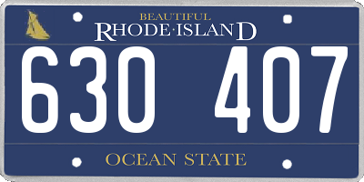 RI license plate 630407