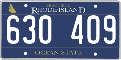 RI license plate 630409
