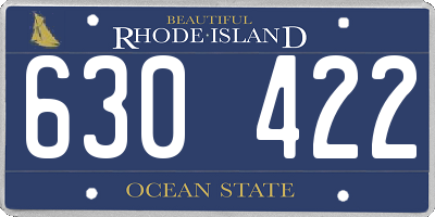 RI license plate 630422
