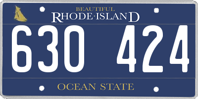 RI license plate 630424