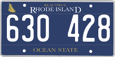 RI license plate 630428