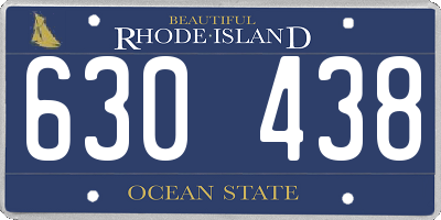 RI license plate 630438