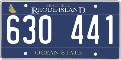 RI license plate 630441