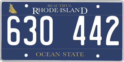 RI license plate 630442