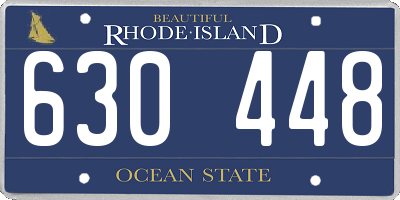 RI license plate 630448