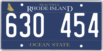 RI license plate 630454