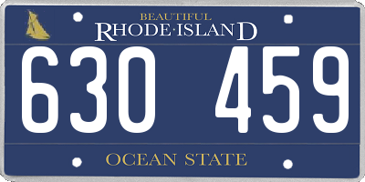 RI license plate 630459