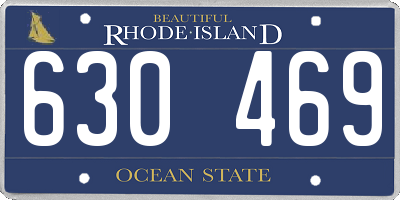 RI license plate 630469