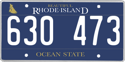 RI license plate 630473